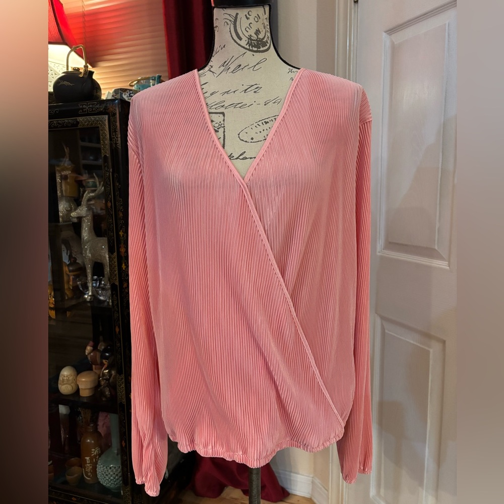 EasyFair Collecion Women’s Pink  Long Lantern Sleeve Shirts